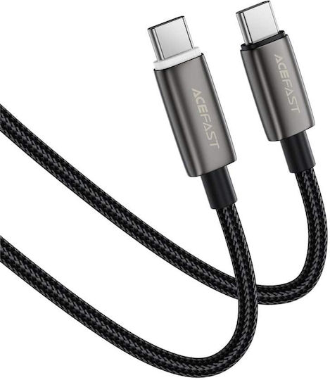 Acefast Braided USB 2.0 Cable USB-C Male - USB-C 60W Black 1.2m