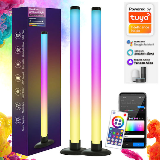 Qova Smart Φωτιστικό LED RGB 2τμχ