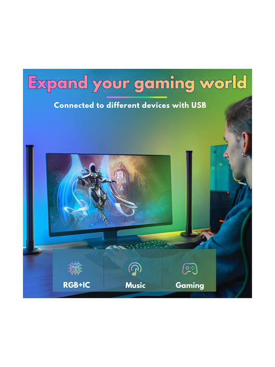 Qova Умен Декоративен Осветител LED RGB 2 бр