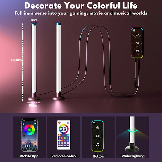 Qova Lampă Decorativă Inteligentă LED RGB Set 2 Bucăți