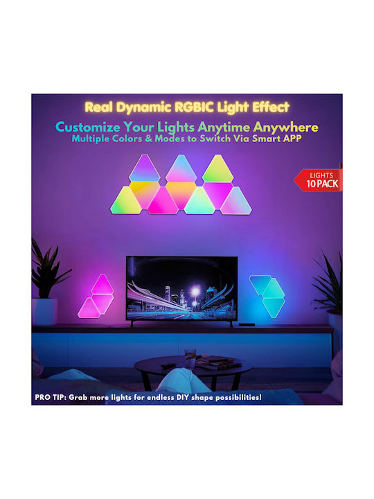 Qova Smart Decorative LED RGBIC Table Lamp 10pcs 12.8x2.8cm