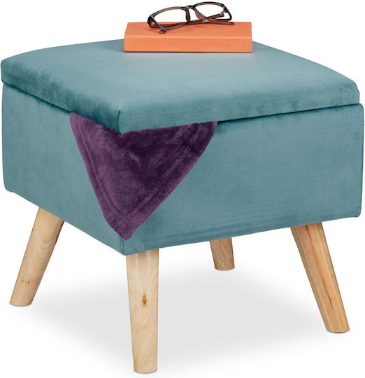 Σκαμπό Σαλονιού με Αποθηκευτικό Χώρο Turquoise 40x40x40εκ. Σκαμπό Σαλονιού με Αποθηκευτικό Χώρο Turquoise 40x40x40εκ.