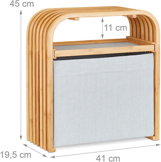 Taburet Camera De Zi Cu Spațiu De Depozitare Din Lemn Maro 45x41x19.5cm