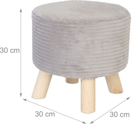 Living Room Stools Upholstered with Gray Fabric 30x30x30cm