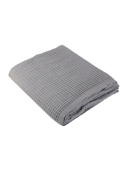 Nef-Nef Homeware New Golf Pique Single Blanket 160x240cm Silver