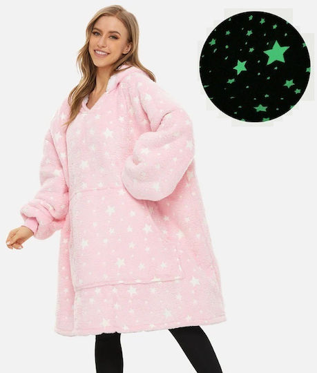 Huggle Plush Κουβέρτα με Μανίκια 70x90εκ. Starry Night Pink Huggle Plush Κουβέρτα με Μανίκια 70x90εκ. Starry Night Pink