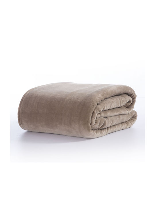 Nef-Nef Homeware Cosy Blanket Fleece Single 160x220cm Beige