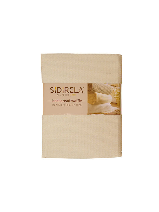 Sidirela Κουβέρτα Πικέ Μονή 150x220εκ. Light Beige
