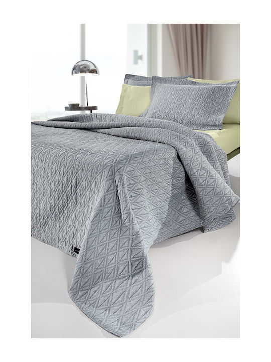 Guy Laroche Oasis Pique Double Blanket 245x260cm Anthracite
