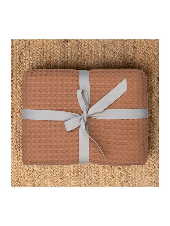 Palamaiki Marcie Pique Double Blanket 240x250cm Coffee