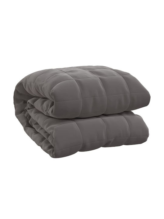 vidaXL Blanket Gravity Velvet Single 155x220cm Gray