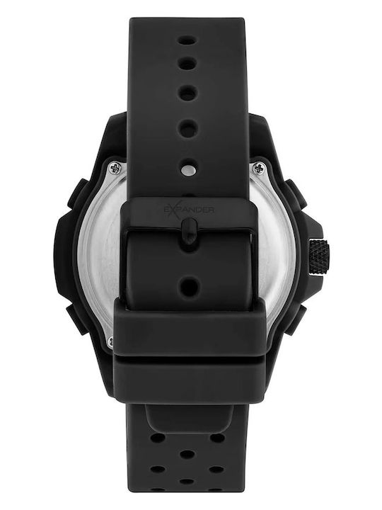 Sector Men's Battery Watch with Black Rubber Strap