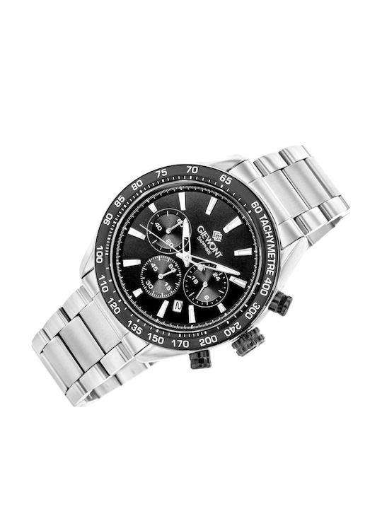 Giewont Men's Chronograph Battery Watch with Silver Metal Bracelet