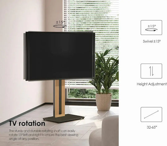 Fitueyes Zen Ft65 Подова Стойка За Телевизор До 65" Черна