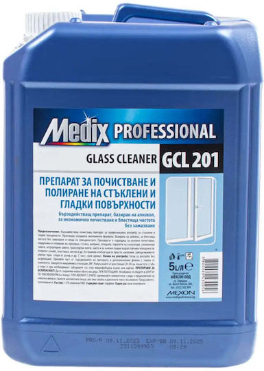 Medix Professional Καθαριστικο Τζαμιων 5lt Gcl 201 Μπλε