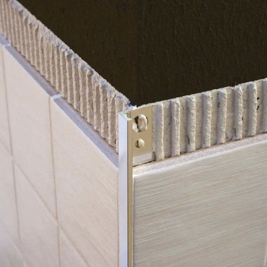Profil Aluminiu Pentru Plăci Genesis Esa120.91 Înălțime 12mm Lungime Bară 2.5m 91 Argintiu Strălucitor