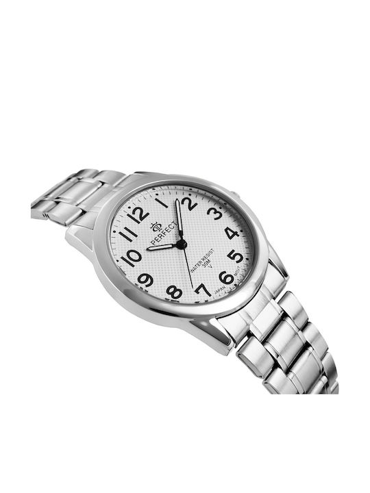 Perfect Men's Watch 38mm Battery with Silver Metal Bracelet