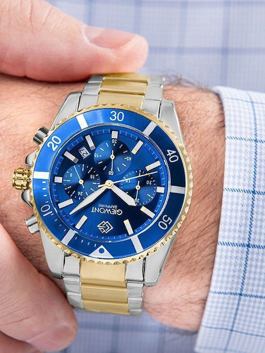 Giewont Men's Watch 22mm Battery Chronograph with Metal Bracelet