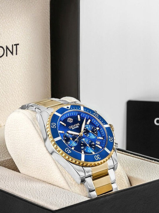 Giewont Men's Watch 22mm Battery Chronograph with Metal Bracelet
