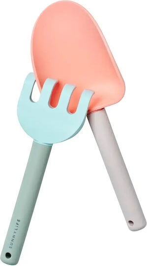 Silicone Sand Spade & Rake Apple Sorbet Multi