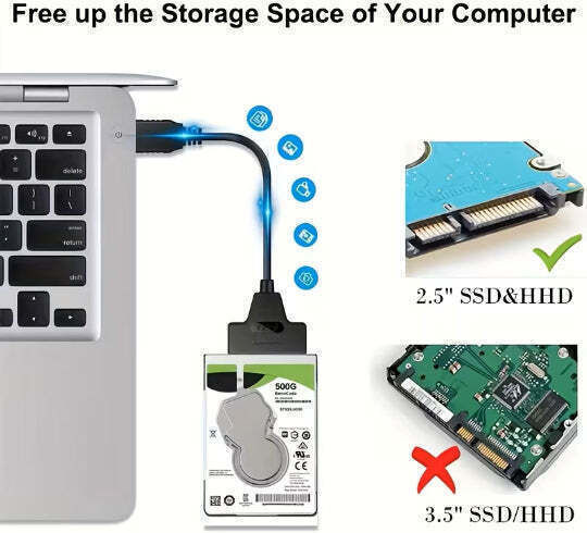 Usb 3.0 Към Sata Адаптер За Твърд Диск Плосък Usb Кабел Мъжки Към Мъжки