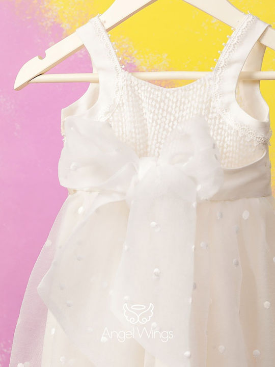 Angel Wings White Baptism Coat