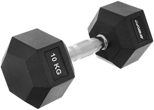 Eb Fit Hexagon Rubber Dumbbell 1 x 10kg