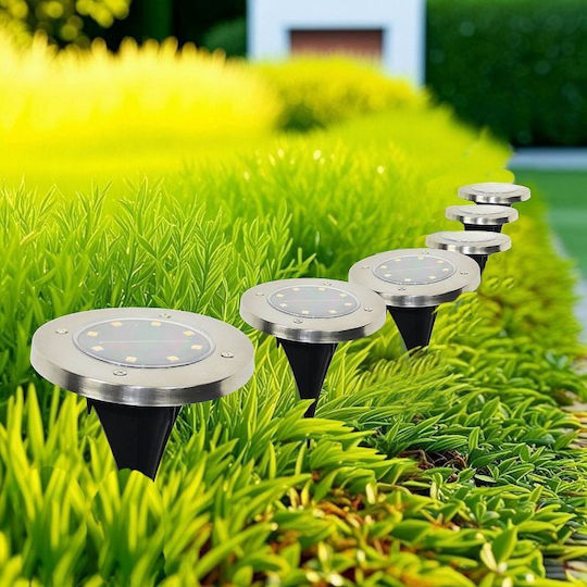 Saska Garden Σετ 12 Ηλιακά Φωτιστικά με Φωτοκύτταρο