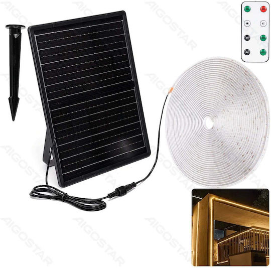 Led Strip Solar Light Warm White 2700K with Remote Control
