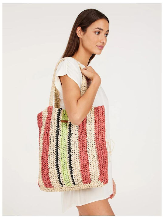 Protest Wicker Beach Bag Beige