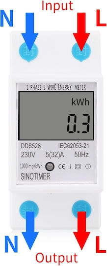 Sinotimer Analizator De Energie Panou Electric Digital Șină Monofazic DDS528