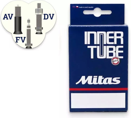 Mitas 10340160 Bicycle Tyre Inner Tube 26x1.75-2.45 47/62-559 FV47