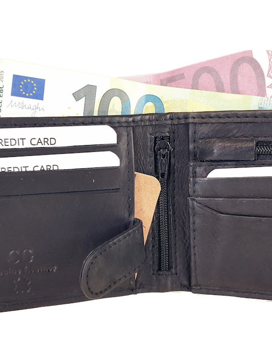 Δερμάτινο Ανδρικό Πορτοφόλι με RFID Μαύρο