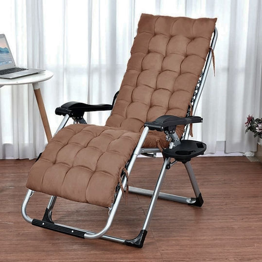 Μαξιλάρι Ξαπλώστρας με Πλάτη Brown 50x165εκ.