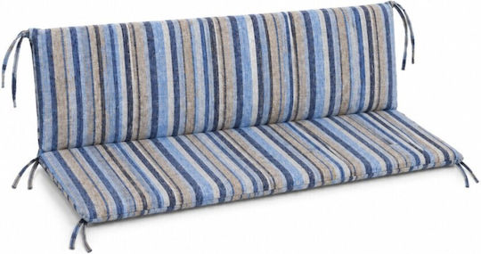 Pucioasa Garden Swing Cushion with Backrest Blue 50x150cm