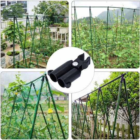 Set 10 Araci Conectori Pentru Grădină Zola Tip A 9 Mm Plastic Durabil Metal Negru