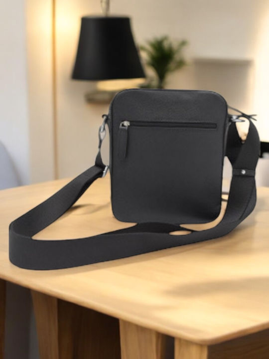 Atlas Leather Men's Shoulder / Crossbody Bag Black