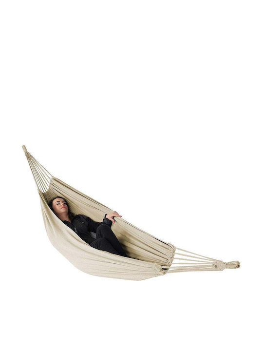 Enero Fabric Hammock with Stand Ecru 200x100cm