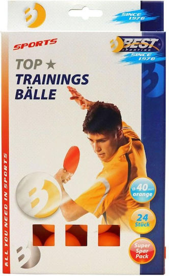Μπαλάκια Πινγκ Πονγκ Best Sporting Training 24τμχ Πορτοκαλί