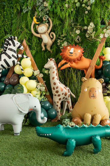 Geburtstags Luftballon Folie Jumbo Grau Stehend 91cm