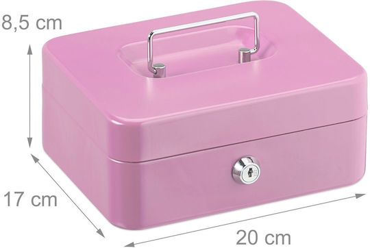 Cutie de Bani Monede Bancnote Relaxdays 8,5 X 20 X 17 Cm Roz