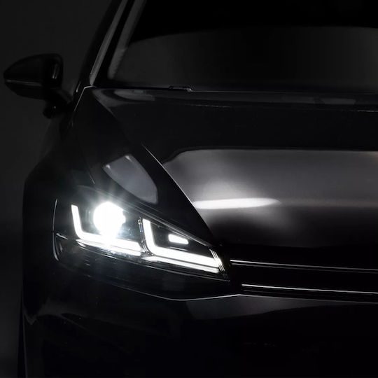 Front Lights Set VW Golf VII 7 12-17 DRL Full Led Halogen Version Blackchrome Ledhl103-cm RHD Right-Hand Drive Osram Ledriving