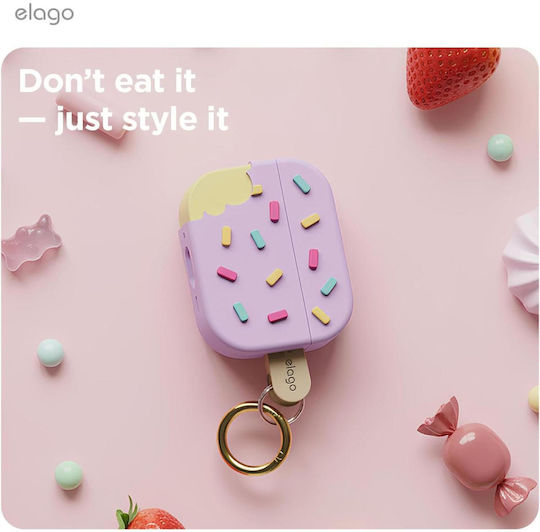 Elago Ice Cream Hang Θήκη Σιλικόνης σε Λιλά χρώμα για Apple AirPods Pro 3