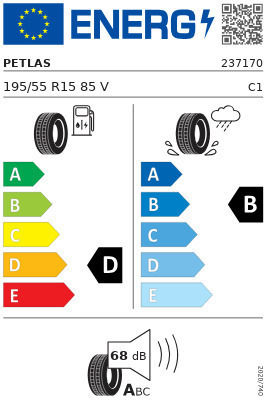 Petlas 195/55R15 85VV Θερινό Λάστιχο Αυτοκινήτου
