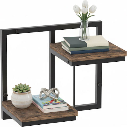 Raft De Perete Negru/Maro 29x32.5x19cm