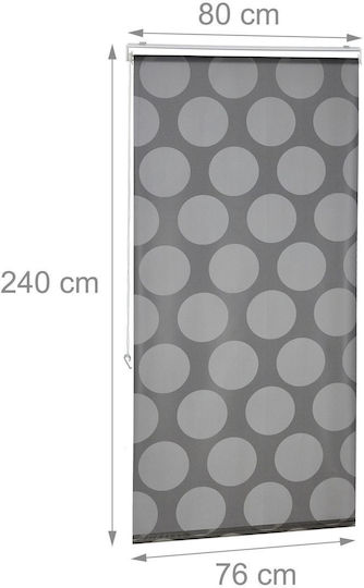Relaxdays Shower Curtain Roller Gray