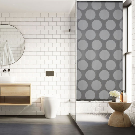 Relaxdays Shower Curtain Roller Gray