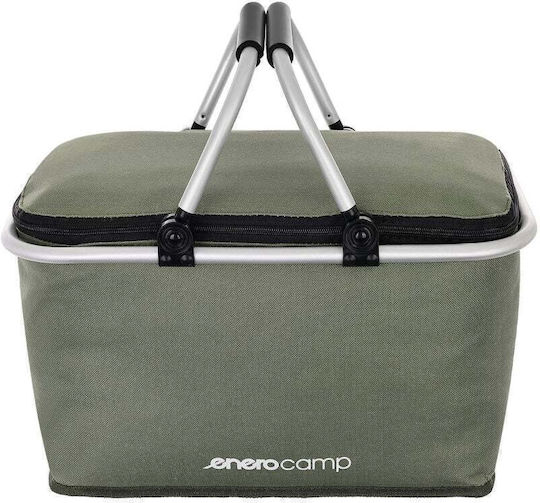 Enero Picnic Basket 23x43cm in Green Color