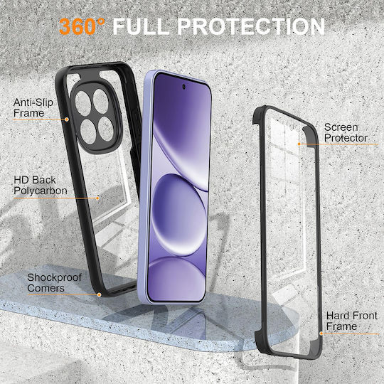Techsuit Colorverse 360 Vollschutz Silikon Schwarz (Honor 600 Lite)
