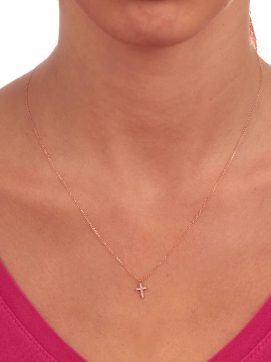 Abadianakis Frau Rosa Goldenes Kreuz 9K mit Kette Abadianakis Frau Rosa Goldenes Kreuz 9K mit Kette